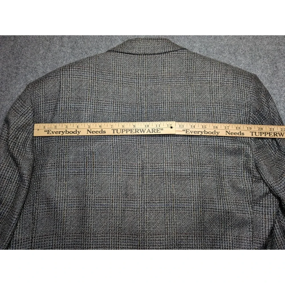 Vito Rufolo Wool Silk Mens Blazer Suit Jacket Size 44‎ LN Sport Coat Gray Tweed